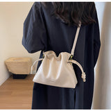 Cloud Drawstring Bucket Bag Single Shoulder Crossbody Bag HZ1024