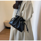 Cloud Drawstring Bucket Bag Single Shoulder Crossbody Bag HZ1024