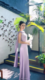 Sheath Satin Purple Bridesmaid Dresses Purple Formal Dresses HZ1024