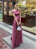 Red Sheath Satin Bridesmaid Dresses Red Formal Evening Dresses HZ1024