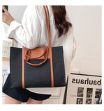 commuter large capacity canvas shoulder bag HZ1024