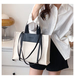 commuter large capacity canvas shoulder bag HZ1024
