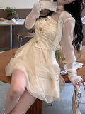 A-line sweet style tube top dress HZ1024
