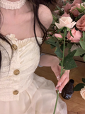 A-line sweet style tube top dress HZ1024