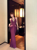 lady style beaded halter neck dress HZ1024