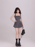sweet lace stitching suspender dress £¨Skirt + Pants£© HZ1024