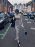 style square neck slim fit sling hip skirt HZ1024