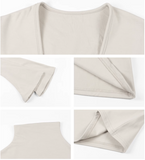 Temperament trumpet sleeve high collar dress + neck cape HZ1024
