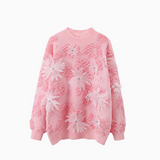 floral embroidered crewneck sweater HZ1024