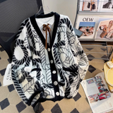soft V-neck mid-length cardigan sweater HZ1024