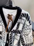 soft V-neck mid-length cardigan sweater HZ1024
