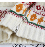 Preppy Fair Isle Hooded Cardigan Sweater HZ1024
