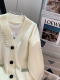 style soft V-neck thickened cardigan sweater HZ1024