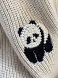 Panda Embroidered Cardigan Coat HZ1024