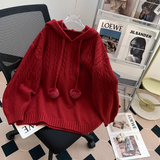 Christmas New Year Retro Hooded Pullover Sweater HZ1024
