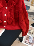 New Year Bow Cardigan Sweater HZ1024