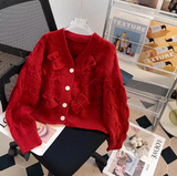 New Year Bow Cardigan Sweater HZ1024