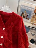 New Year Bow Cardigan Sweater HZ1024