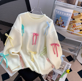 Bow Round Neck Pullover Knitted Sweater HZ1024