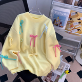 Bow Round Neck Pullover Knitted Sweater HZ1024
