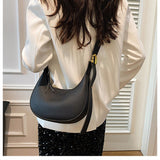 all-match solid color shoulder crossbody bag dumpling bag HZ1024