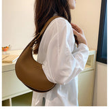 all-match solid color shoulder crossbody bag dumpling bag HZ1024