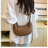 all-match solid color shoulder crossbody bag dumpling bag HZ1024
