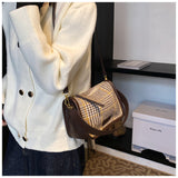 Retro Plaid Crossbody Pillow Bag Tote Bag HZ1024