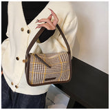 Retro Plaid Crossbody Pillow Bag Tote Bag HZ1024