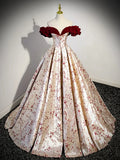 Off Shoulder Satin Champagne Long Prom Dress, Champagne Long Formal Dress HZ1024