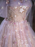 Sweetheart Neck Tulle Lace Purple Long Prom Dress, Purple Long Formal Dress HZ1024