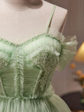 Green Sweetheart Neck Short Prom Dress, Green Homecoming Dress HZ1024