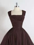 A-Line Short Prom Dresses, Brown Short Homecoming Dress HZ1024