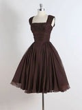 A-Line Short Prom Dresses, Brown Short Homecoming Dress HZ1024