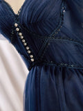 Blue A-Line Short Prom Dresses, Dark Blue Homecoming Dress HZ1024