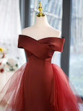 Sweetheart Neck Mermaid Burgundy Long Prom Dress, Burgundy Formal Dress HZ1024