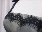 Black Tulle Lace Long Prom Dresses, Black Long Evening Dresses HZ1024