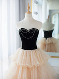 Tulle Long Prom Dress, Champagne Formal Evening Dress HZ1024