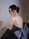 Mermaid Velvet Long Prom Dresses, Velvet Formal Evening Dresses HZ1024