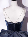 Mermaid Velvet Long Prom Dresses, Velvet Formal Evening Dresses HZ1024