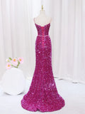 Mermaid Sequin Long Prom Dress, Sequin Long Evening Dress HZ1024