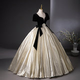 Champagne Long Prom Dress, Champagne Sweet 16 Dress HZ1024