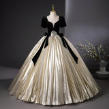Champagne Long Prom Dress, Champagne Sweet 16 Dress HZ1024