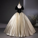 Champagne Long Prom Dress, Champagne Sweet 16 Dress HZ1024
