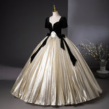 Champagne Long Prom Dress, Champagne Sweet 16 Dress HZ1024