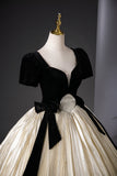 Champagne Long Prom Dress, Champagne Sweet 16 Dress HZ1024