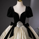 Champagne Long Prom Dress, Champagne Sweet 16 Dress HZ1024