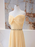 Sweetheart Neck Chiffon Long Prom Dress, Chiffon Formal Evening Dress HZ1024