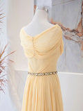Sweetheart Neck Chiffon Long Prom Dress, Chiffon Formal Evening Dress HZ1024