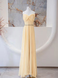 Sweetheart Neck Chiffon Long Prom Dress, Chiffon Formal Evening Dress HZ1024